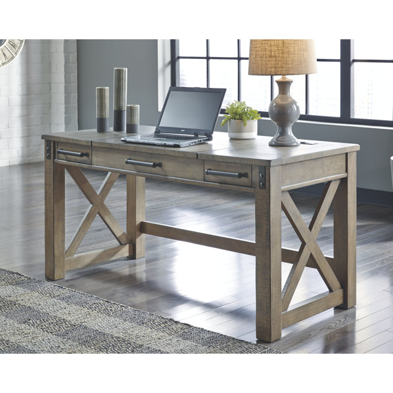 Laurel Foundry Modern Farmhouse Emiliano Casual Home Office Lift Top Desk Grey & Reviews